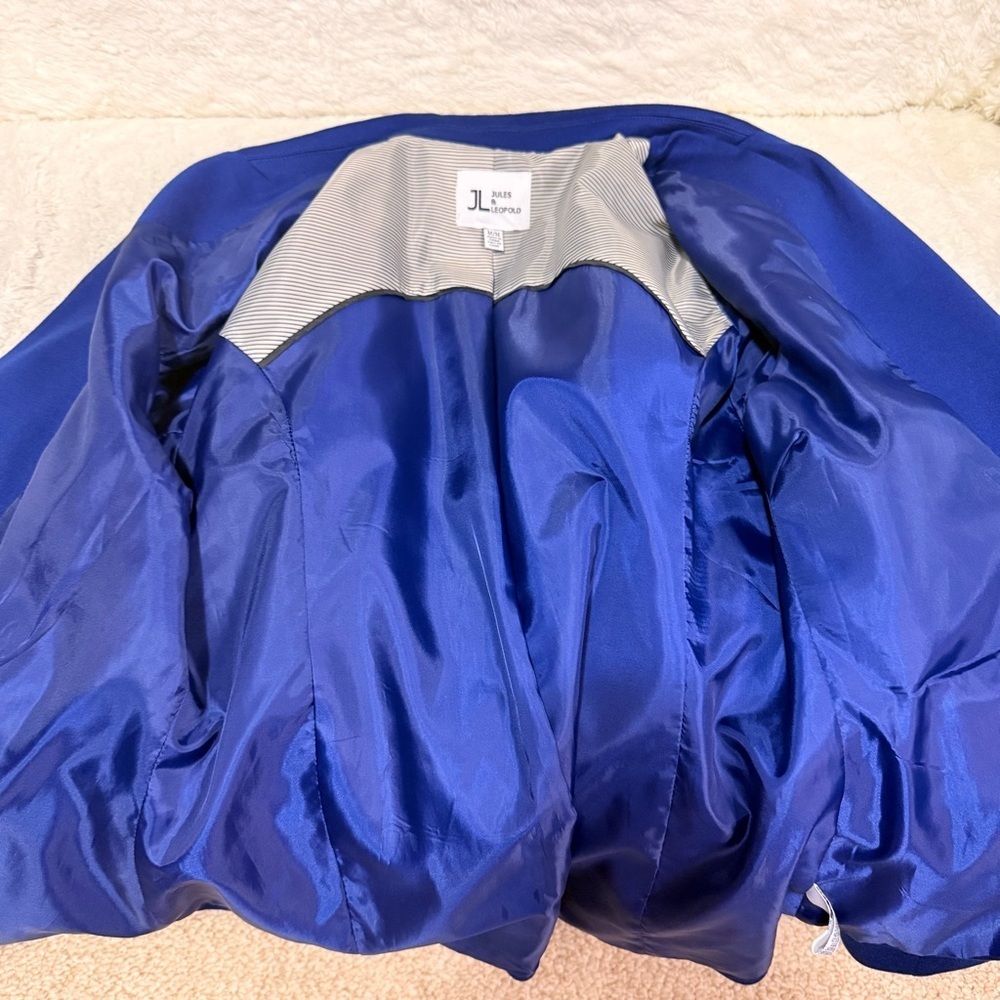 Jules & Leopold Vibrant Blue Women's Blazer - Picture 4 of 6